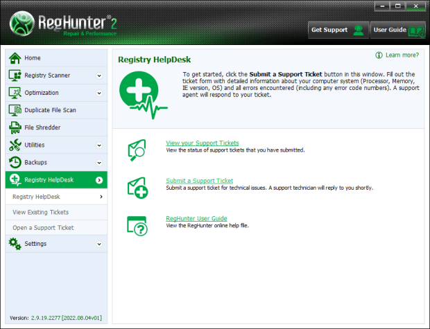 RegHunter HelpDesk